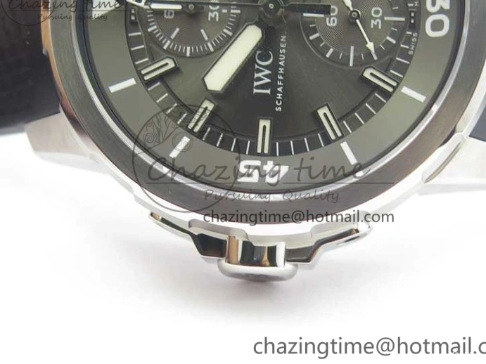 MIROTIME 0219 Aquatimer Chrono IW376803 V6F 1:1 Best Edition Gray Dial on Rubber Strap A FlexibleFit 7153